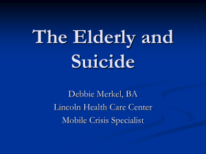 The Elderly and Suicide (PowerPoint)