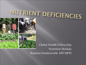 Specific Nutrient Deficiencies