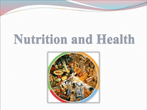 Nutrition and Health - The Institute of Chinese Medicine