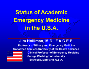 Status of Academic Emergency Medicine in the U.S.A.