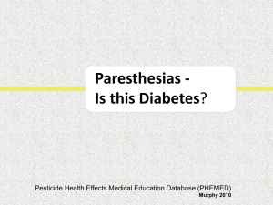 Paresthesias - Pesticide Health Effects Medical Education Database