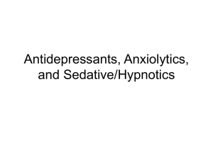 Antidepressants and Anxiolytics