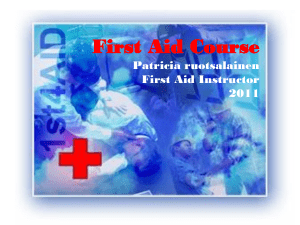 First Aid Course powerpoint 4-5h