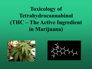 Toxicology of Tetrahydrocannabinol (THC – The Active