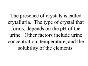 urine crystals - Catherine Huff`s Site