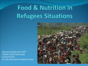 Food & Nutrition in Emergencies