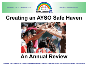 Creating A Safe Haven - An Annual Refresher Powerpoint