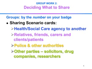 GROUP WORK 2 - National Information Governance Board for