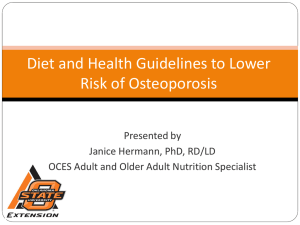Diet and Health Guidelines to Lower Risk of Osteoporosis