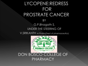 LYCOPENE:REDRESS FOR PROSTRATE CANCER