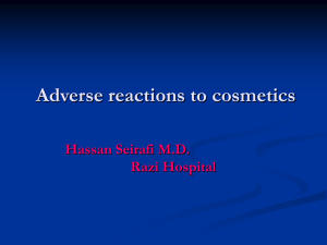 Adverse reactions to cosmetics