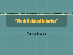 Work Related Injuries - Summit County Safety Council