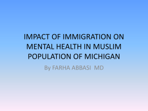 impact of immigration on mental health in muslim population