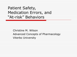 What is the priority? Reducing “at risk” behaviors