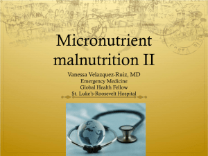 Micronutrient deficiencies II