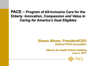 Shawn Bloom Presentation - Alliance for Health Reform