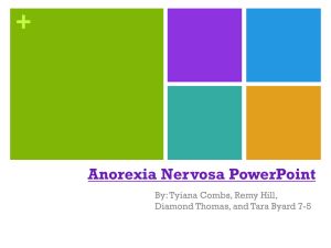 Anorexia Nervosa Powerpoint - Masterman 7th Grade Science