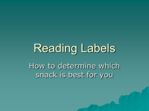 Reading Labels Power Point