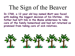 Sign of the Beaver ppt