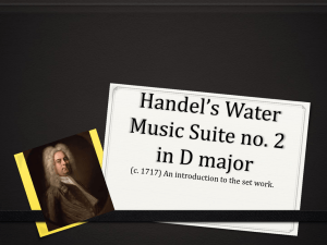 Handel*s Water Music Suite no. 2 in D major