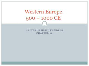 Western Europe 500 * 1000 CE