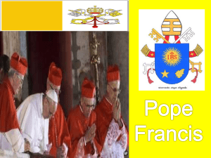 Cardinal Jorge Mario Bergoglio - St Joseph`s Catholic Primary School