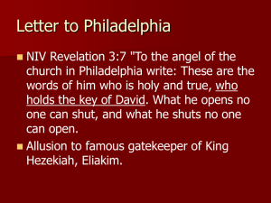 Revelation Philedelphia 6