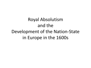 Royal Absolutism and the Development of the