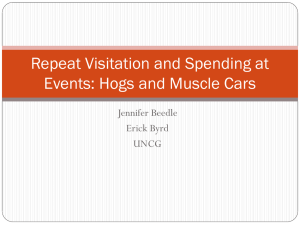 Repeat Visitation and Spending at Events: Hogs and Muscle Cars