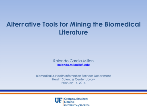 Alternative Tools for Mining the Biomedical Literature