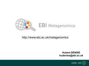 Metagenomics - European Bioinformatics Institute