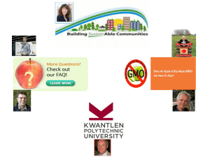 Dr. Kent Mullinix, Kwantlen Polytechnic University – The GMO Apple
