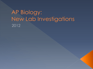 AP Bio Lab Changes
