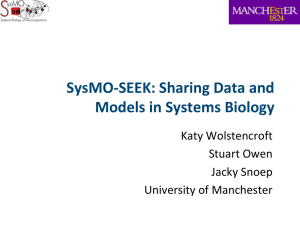 Systems Biology Data Sharing in SysMO-DB