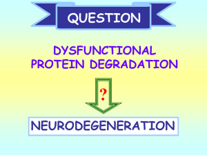 Lecture 20 Protein degradation