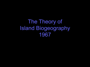 The Theory of Island Biogeography