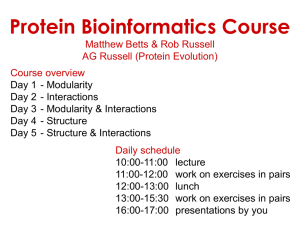 bsc1 - modularity - Protein Evolution (Rob Russell)