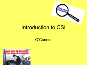 Introduction to Criminal Investigations