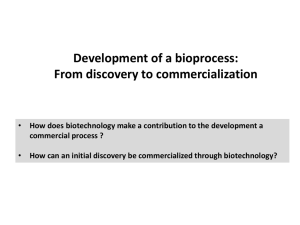 Commercialization by biotech