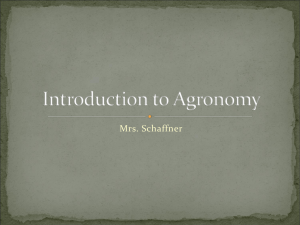 Intro to Agronomy
