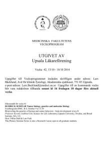 Vecka 42, 2014 - Upsala läkareförening