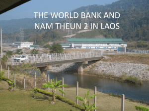 Laos – Nam Theun 2 Case Study by Bruce Shoemaker