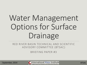 Water Management Options for Surface Drainage