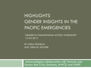 Highlights IASC Gender Marker Implementation