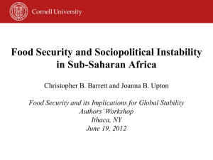 Food Security and Sociopolitical Instability in Sub