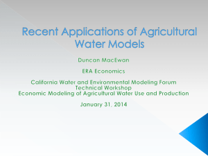 Recent applications of agricultural models