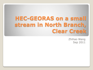 HEC-GEORAS on a small stream in North Branch, Clear
