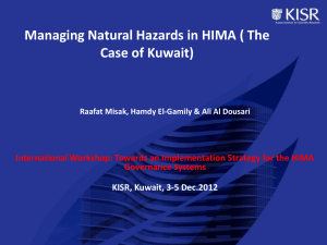 Managing Natural Hazards in Kuwait (The case of Sabah Al