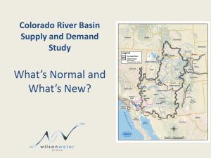 Colorado River Basin Supply and Demand Study