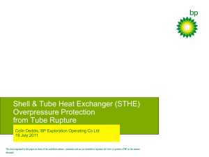 (STHE) overpressure protection from tube rupture